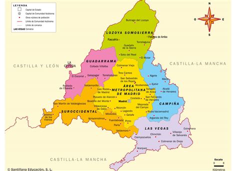 Mapa de la Comunidad de Madrid con zonas afectadas por la escasez de pediatras