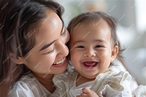 Foto de una fisioterapeuta sonriendo y jugando con un bebé durante una sesión de terapia