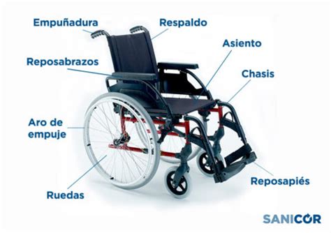 Esquema mostrando las diferentes partes de una silla de paseo: chasis, asiento, ruedas, manillar y cesta.