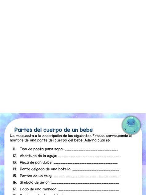 Esquema de las partes del cuerpo del bebé a limpiar diariamente sin baño completo