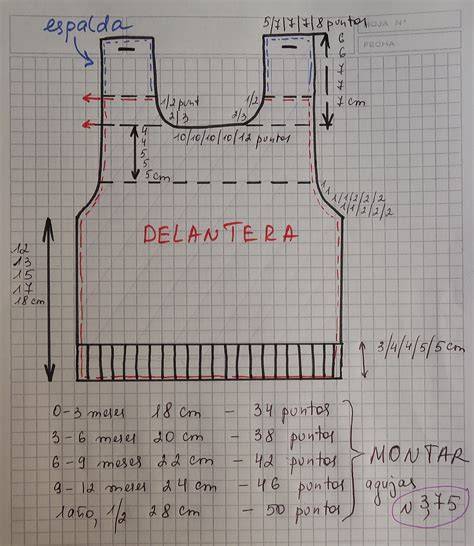 Patrón de tejido simplificado para chaleco de bebé
