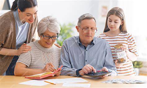 Familia planificando sus finanzas para vivir en Canadá