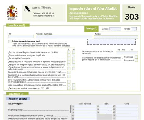 Gráfico de flujo del proceso de liquidación del IVA (Modelo 303)