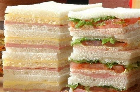 Esquema de las capas de un sándwich de miga triple