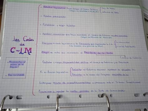 Esquema de la organización de las Cortes de Castilla y León