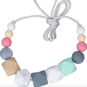 Collar de lactancia con cuentas de silicona de grado alimenticio y diseño moderno