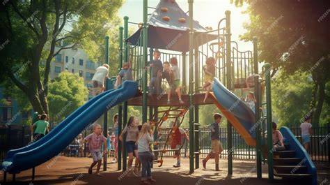 Niños jugando en un parque, un niño en un tobogán (arriba) y otro en el suelo (abajo), resaltando las posiciones