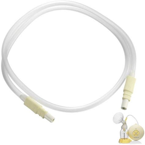 Foto temática del tubo de silicona Medela Swing, destacando el material y la flexibilidad.