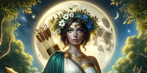 Artemisa descansando tras una jornada de caza, en la frente de la diosa se ha colocado una luna, una manera común de identificará en contraposición con su gemelo Apolo, el dios del sol.