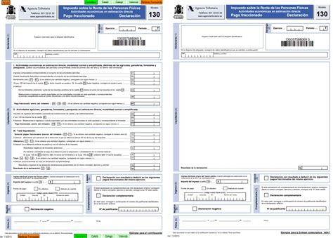 Imagen: Captura de pantalla del formulario del Modelo 130