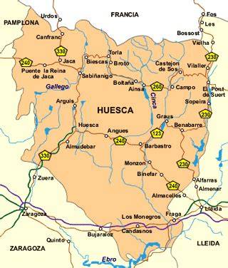 Mapa de la ubicación de Alberuela de Tubo en la provincia de Huesca