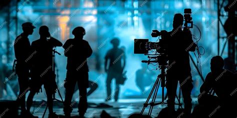 Fotografía del equipo de producción trabajando en el set de 