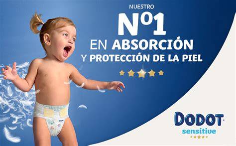 Infografía de la segmentación de pañales Dodot por gamas: Bebé Seco, Activity, Sensitive, Cuidado Total, Splashers, Happyjamas