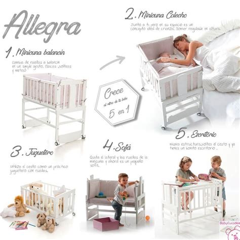 Minicuna colecho Allegra Stars Bolin Bolón convertible en sus distintas modalidades