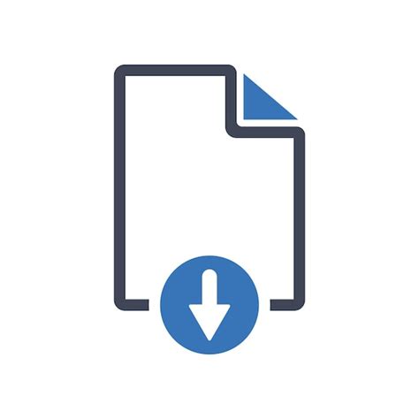 Icono de descarga de documentos electrónicos o un portal de miembro en línea