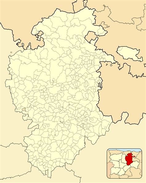 mapa histórico de Castilla, indicando la ubicación de Villadiego