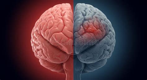 Ilustración que muestra la comparación de un cerebro de bebé sano con uno afectado por microcefalia