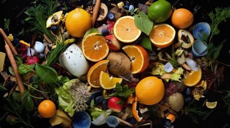 collage de diferentes residuos orgánicos aptos para compostaje: posos de café, cáscaras de huevo, cáscaras de plátano, hojas secas, recortes de césped, ceniza, hojas de té, restos de frutas/verduras, estiércol, agua de arroz