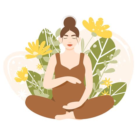 Ilustración de una mujer embarazada meditando o relajándose, simbolizando la gestión emocional.
