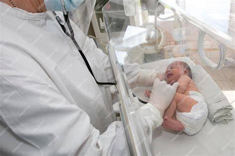 personal médico atendiendo a un bebé prematuro