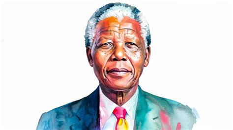 Retrato icónico de Nelson Mandela con una mirada serena y decidida.