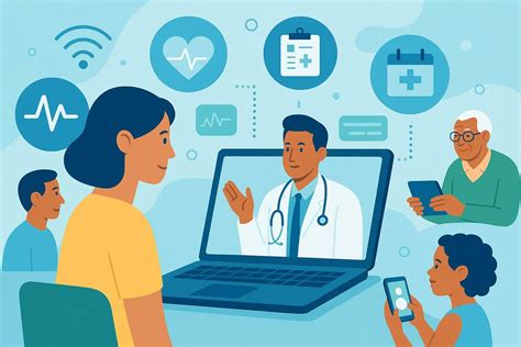 Infografía mostrando los pasos para acceder a los servicios de telemedicina y los documentos necesarios para la visita.