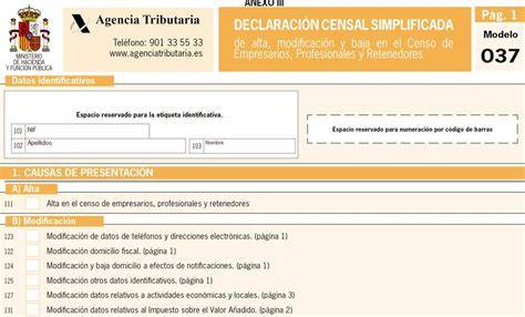 Tabla comparativa: Modelo 036 vs Modelo 037