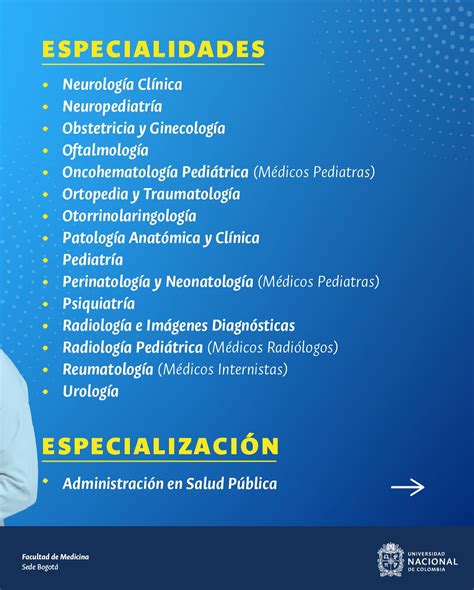 Esquema de las diferentes especialidades pediátricas (neonatología, neurología, reumatología, etc.)