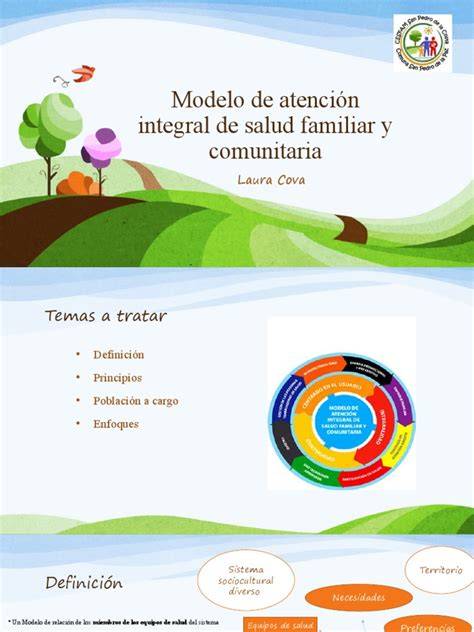 Esquema que ilustra el modelo de atención integral: el niño y su familia en el centro, rodeados por un equipo multidisciplinar que coordina cuidados físicos, emocionales y espirituales.