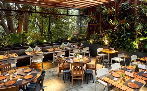 Interior de uno de los restaurantes de Plaza Madero, mostrando un ambiente agradable y una mesa bien presentada.