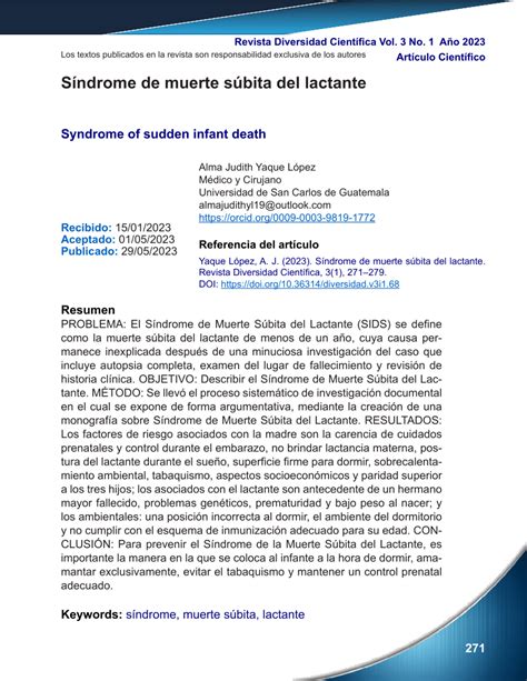 infografía sobre los criterios diagnósticos del síndrome de muerte súbita y episodios aparentemente letales
