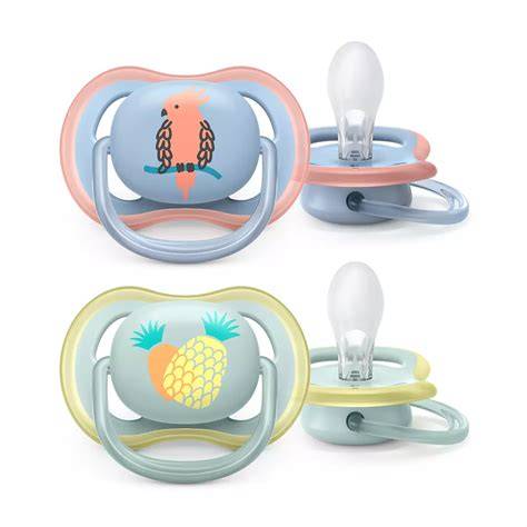 colección de diferentes tipos de chupetes Philips Avent