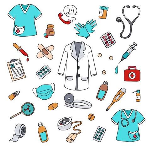 Iconos representando diferentes condiciones médicas y medicamentos para ilustrar la importancia de informar sobre el historial.