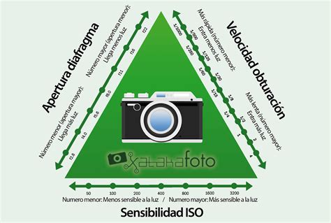 Diseñador: Esquema mostrando el triángulo de exposición (ISO, apertura, velocidad) con énfasis en la apertura para la profundidad de campo en fotografía de bebés.