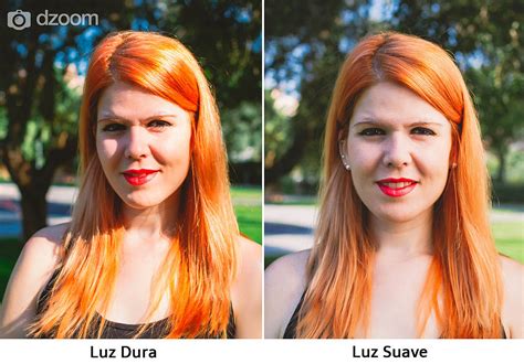 Diseñador: Comparativa de dos fotos: una con luz directa de flash y otra con luz suave y difusa, destacando la diferencia en la piel y los ojos del bebé.