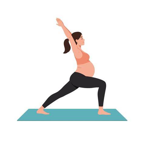 Mujer embarazada practicando yoga suave en un mat