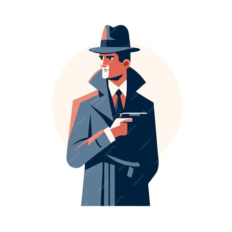 Ilustración de un agente secreto en una misión encubierta