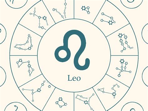 Ilustración del signo zodiacal Leo con su símbolo, la melena del león.