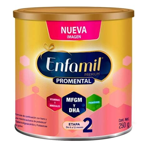 Foto: Leche de fórmula de continuación con envase ilustrando bebé de 6-12 meses.