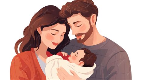 Familia con bebé recibiendo apoyo económico, infografía de requisitos
