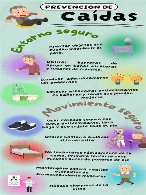 Infografía sobre consejos para la prevención de caídas en el hogar