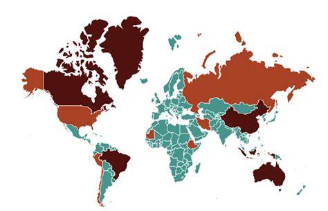 mapa de las principales regiones productoras y consumidoras de té en el mundo