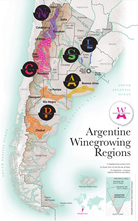 Ilustración de un mapa de la región vinícola de Côtes-Du-Rhône