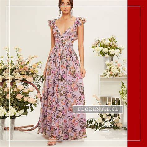 Vestido de damitas en tonos pastel con flores