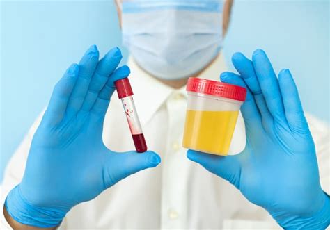 Laboratorio realizando análisis de sangre y orina