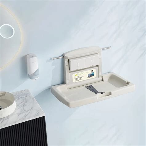 Infografía mostrando diferentes tipos de cambiadores: de pared, de pie, esquineros, plegables.