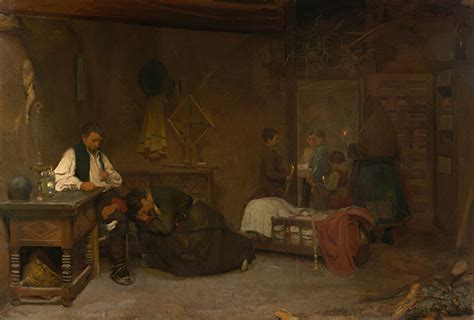 Pintura La cuna vacía de Luis Menéndez Pidal (Óleo sobre lienzo, 220 x 327 cm)