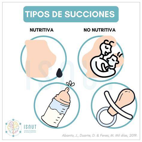 Esquema comparativo de la mecánica de succión en la lactancia materna y con biberón