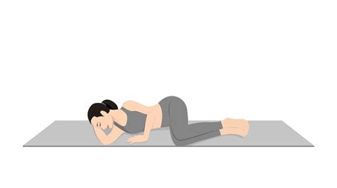 Infografía de ejercicios para facilitar la posición fetal (Yoga del gato, retroversión pélvica)