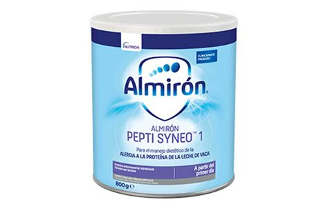 Infografía detallada de los componentes clave y beneficios de Almirón Pepti Syneo 1